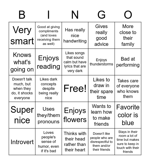 How much do you have in common with Speckles? Bingo Card