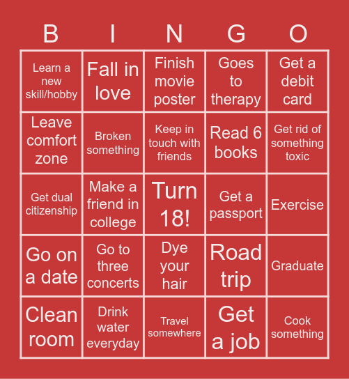 2023 Bingo Card