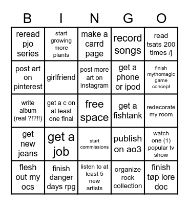 leos 2023 bingo Card