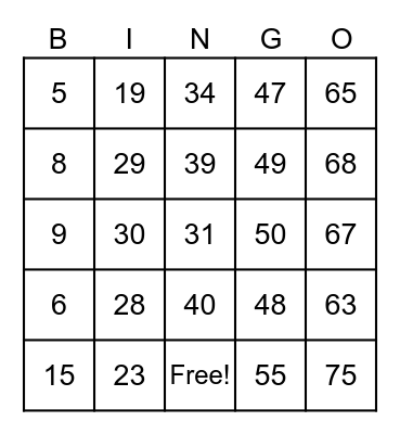 TO THE END OF 2022! Bingo Card