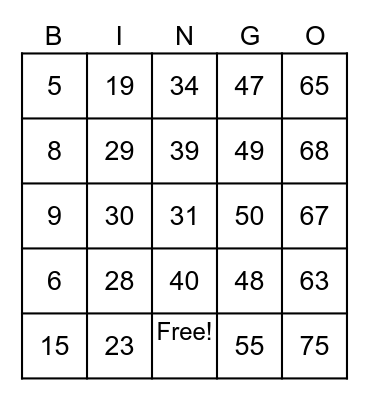 TO THE END OF 2022! Bingo Card