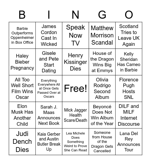 Bingo Card