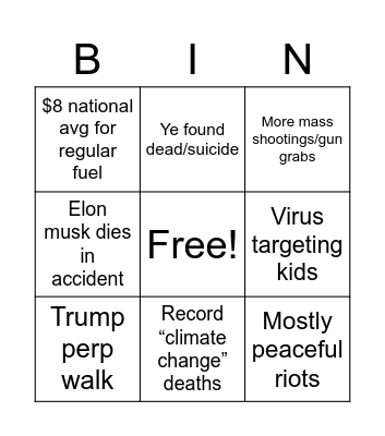 2023 BINGO Card