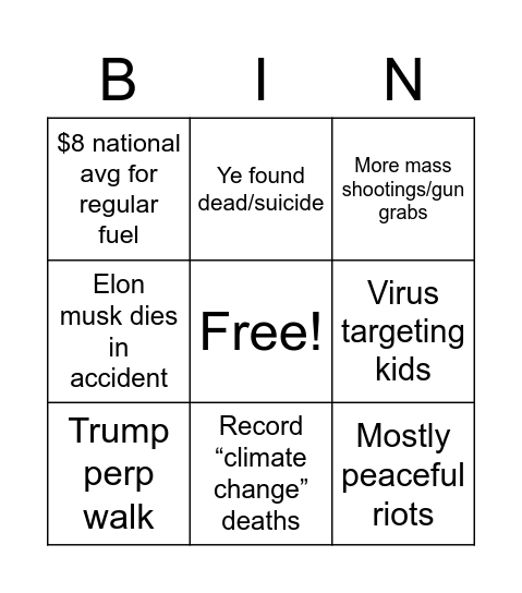 2023 BINGO Card