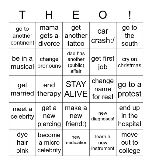 2023 Bingo! Bingo Card