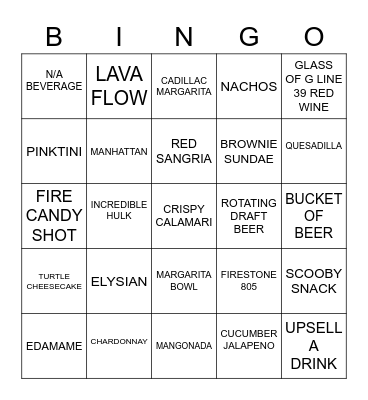 FIRE + ICE Bingo Card