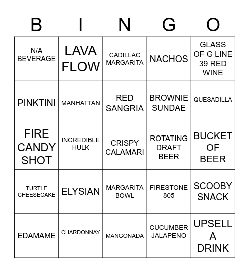 FIRE + ICE Bingo Card