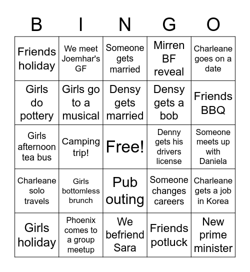 2023 Bingo Card! Bingo Card