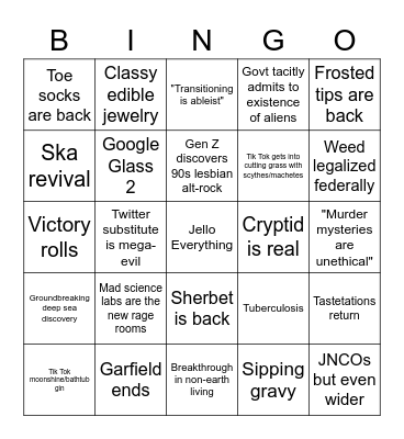 Fancy-Free 2023 Bingo Card