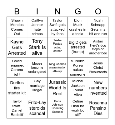 2023 Bingo Card