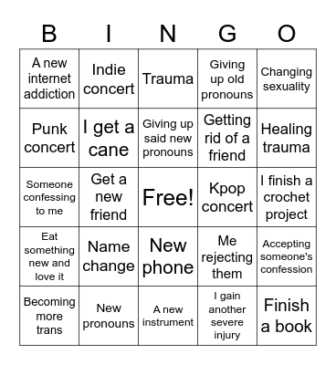 2023 bingo Card