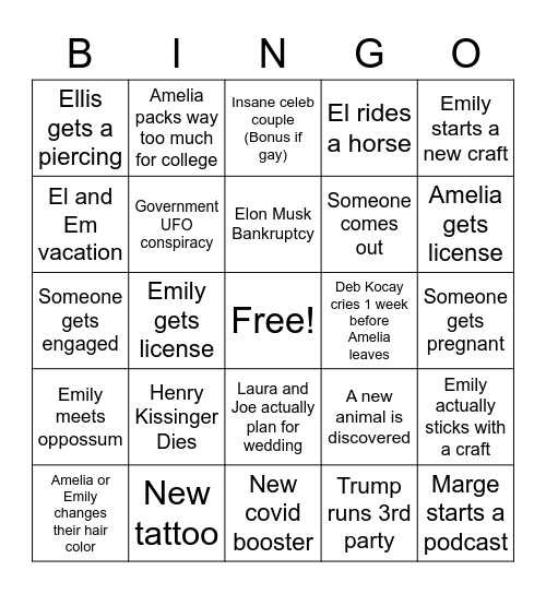 New Years Bingo 2023 Bingo Card