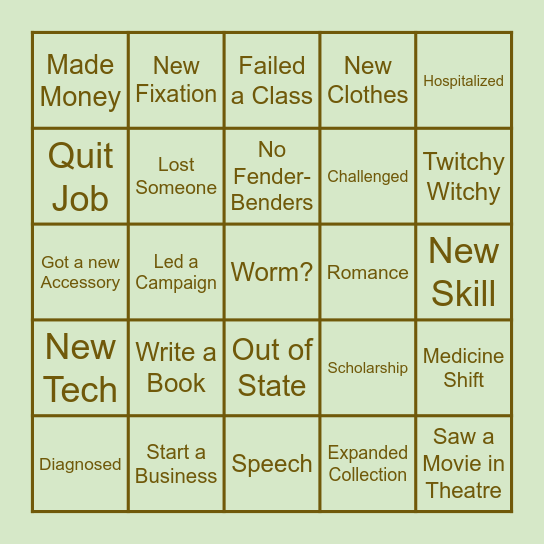 2023 BINGO Card