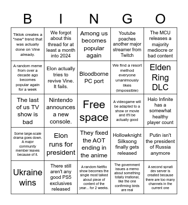 Bingo (Bulletshock) Bingo Card