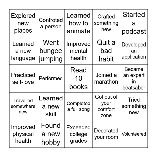 2023 BINGO Card