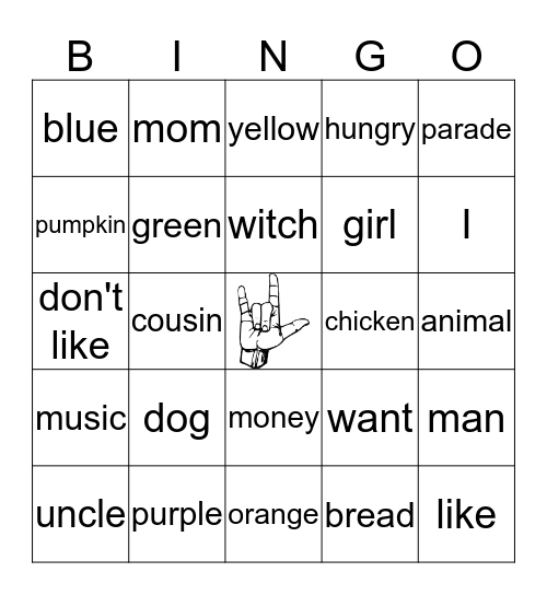 ASL Bingo Card