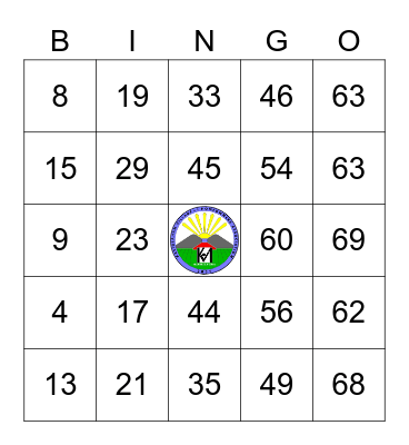 Number Bingo 1-75 Bingo Card