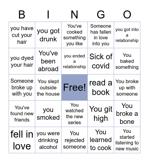 2022 bingo Card