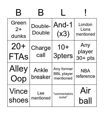 Giants-Eagles Bingo Card