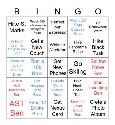 2023 Bingo! Bingo Card