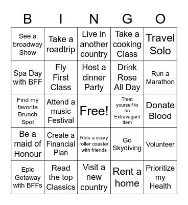 2025 Bingo Card
