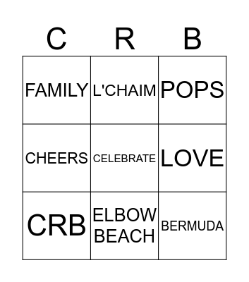 CRBingo Card