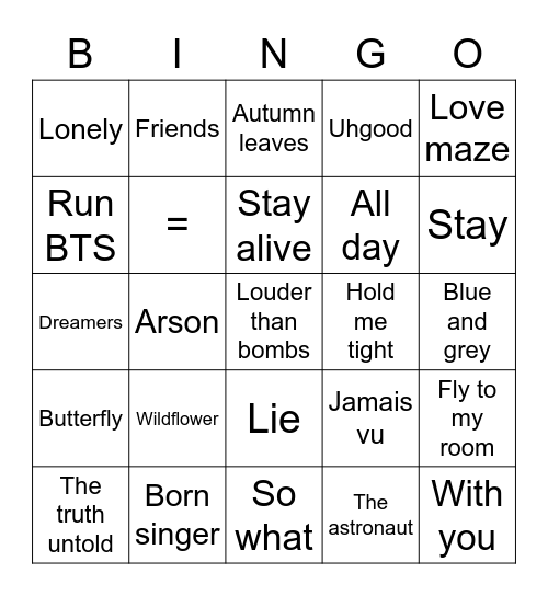 @goodboy_alien95 Bingo Card
