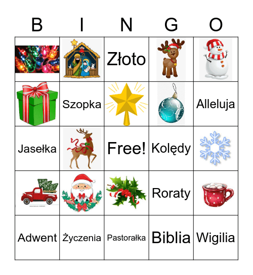 Christmas Bingo Card