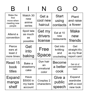 2023 bingo! Bingo Card