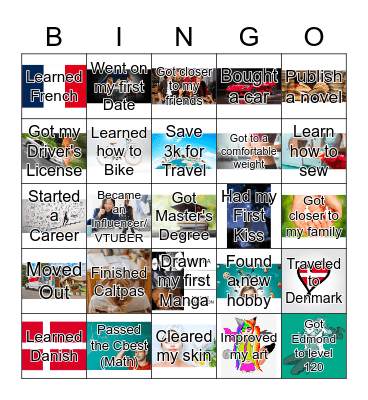 Luz's 2023 Bingo Card
