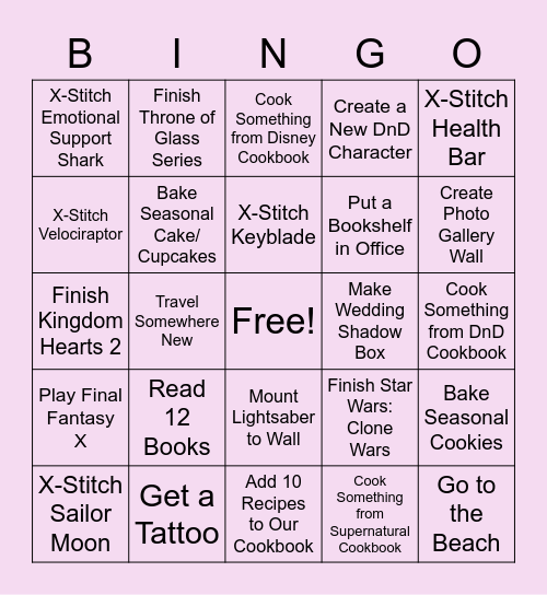 2023 Resolutions Bingo Card