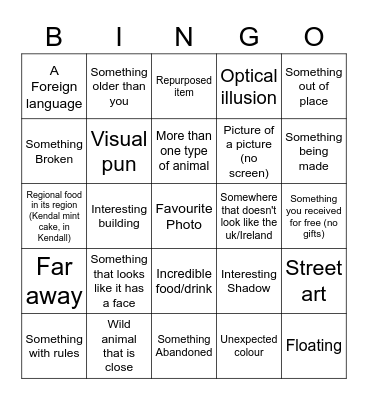 Picture Bingo 2023 Bingo Card