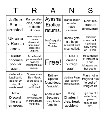 Sarah's 2023 Bingo. Bingo Card