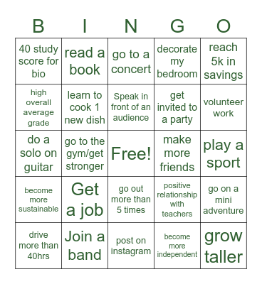 Welcome Back 2022/2023! Bingo Card