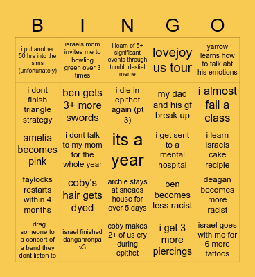 :gengarcool: Bingo Card
