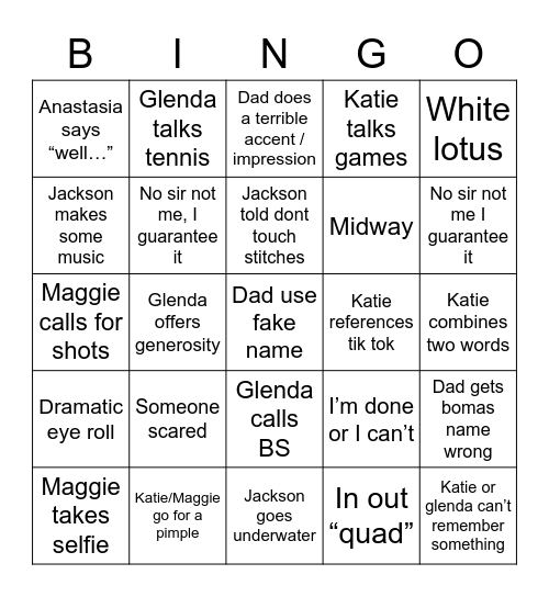 San Diego Bingo Card