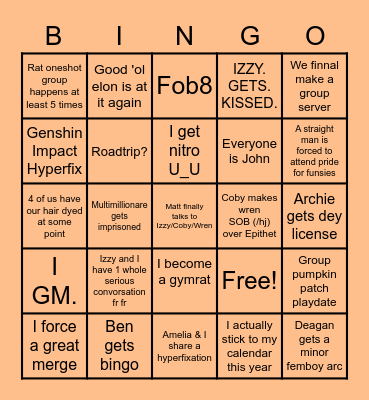 welcome to 20free Bingo Card