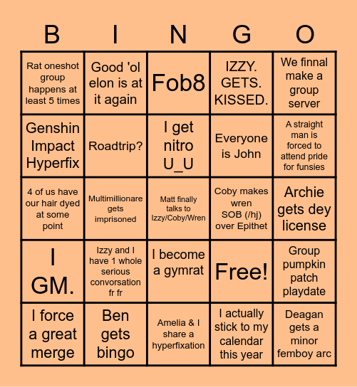 welcome to 20free Bingo Card