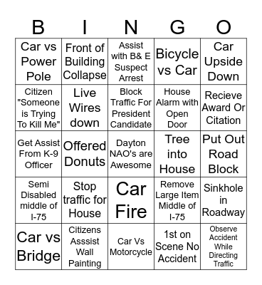 NAO BINGO Card