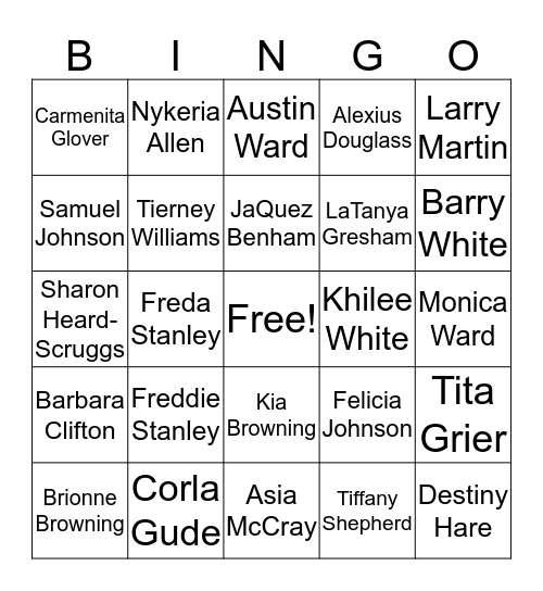 M.A.D.I.O.C Thanksgiving Bingo Card