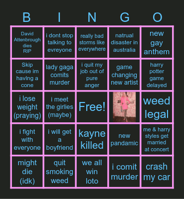 2023 so not hot Bingo Card