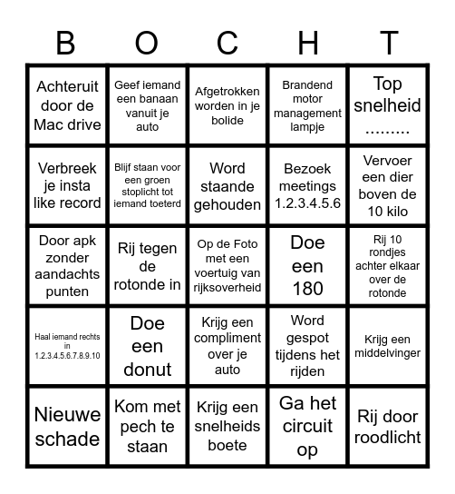 Blik&Bocht Bingo Card