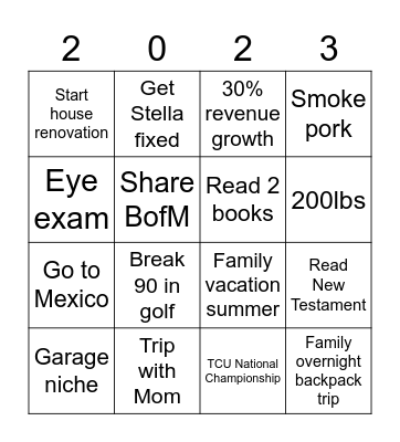 What Seek Ye In 2023 Bingo Card