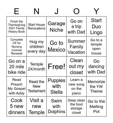 What Seek Ye In 2023 Bingo Card