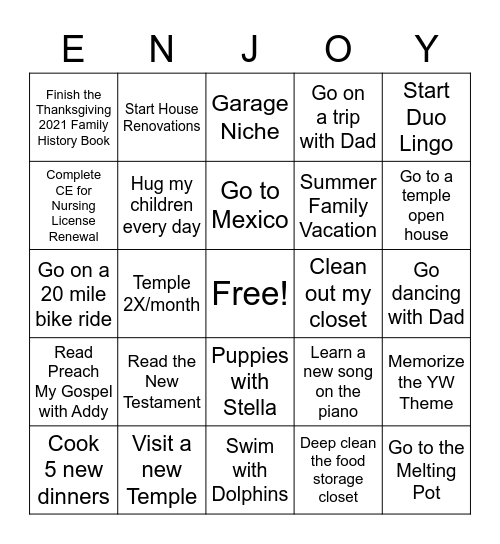 What Seek Ye In 2023 Bingo Card