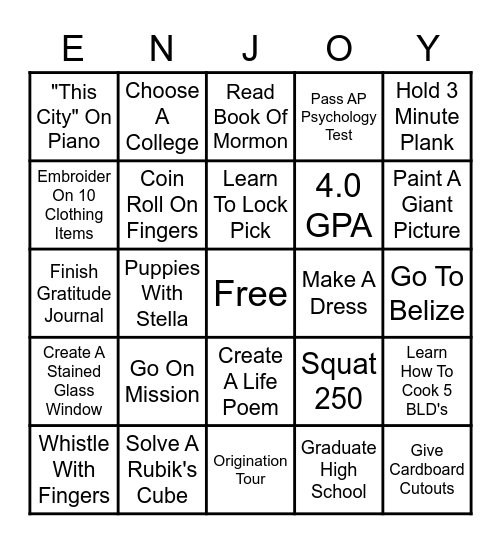 What Seek Ye In 2023 Bingo Card