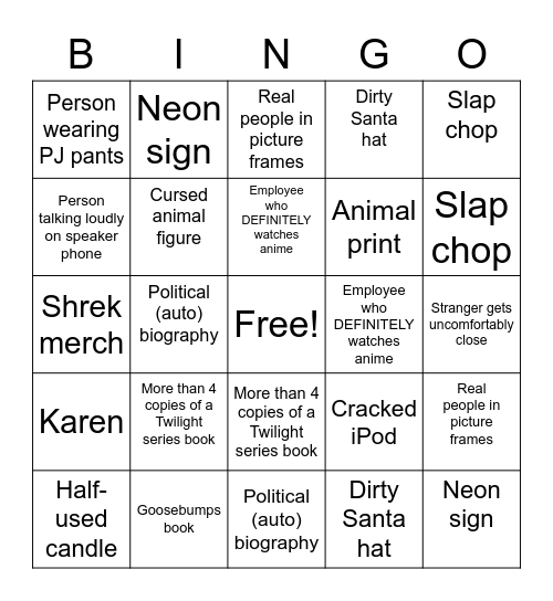 People of the Village Bingo Card