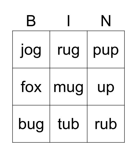 Unit 7 Bingo Card
