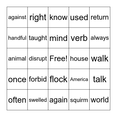 FUNdations Bingo Card
