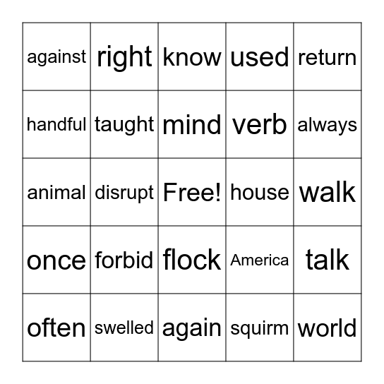 FUNdations Bingo Card